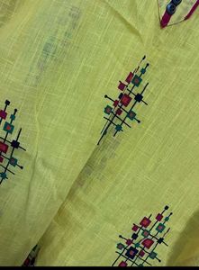 Yellow Print Kurti