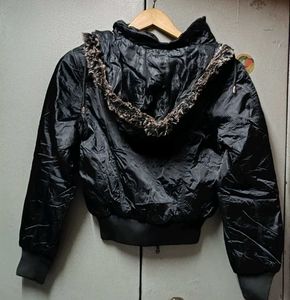 Vintage 90&#39;s Black Zip Up Puffer Jacket