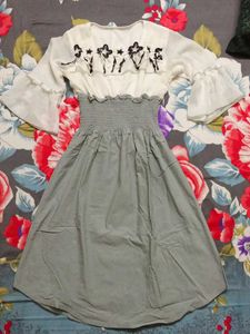 Cute White & Grey Dress
