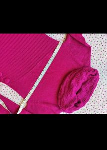 pink woolen top for women