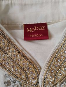 Elegant Cream Embroidered Kurta
