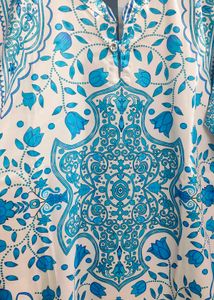Elegant Blue Printed Cordset
