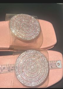 Rhinestone Embellished Flatform Heels