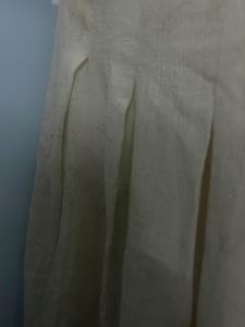 white calf length skirt