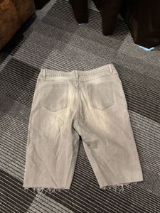 Distressed Denim Bermuda Shorts