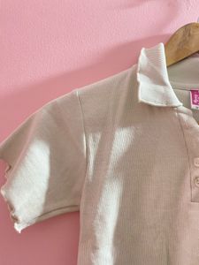 Pastel Green Ruffle Polo