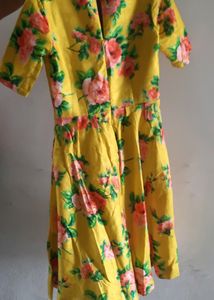 Fit And Flare Yellow Dress