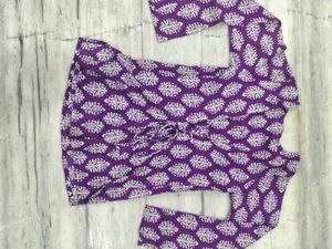 Elegant Purple Printed Kurti