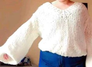 Cozy White Knit Sweater