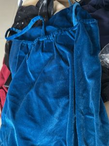 Blue Velvet Dress