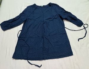 Navy Blue Long Sleeve Top