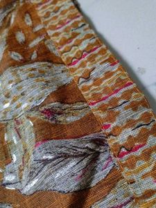 Elegant Brown Floral Print Kurta sets