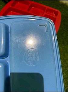 Milton Blue&amp;Red Melamine Divided Plate