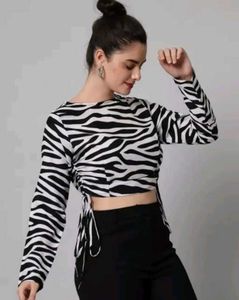 Zebra Print New Top 🤍🖤