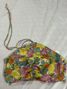 ZARA  FLORAL BIKINI TOP