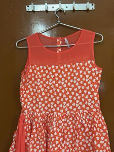 Cute Heart Print Dress