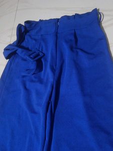 Wide Leg Belted Trousers