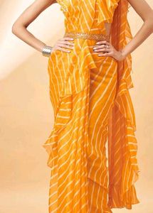 Elegant Striped Saree