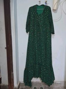 Green Floral Maxi Dress