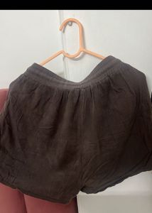 Brown Corduroy Drawstring Shorts