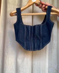 Denim Corset Top