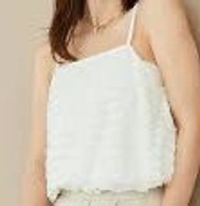 White Popcorn Textured Cami Top