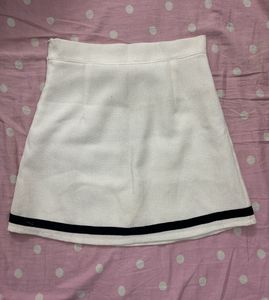 White And Black top skirt set