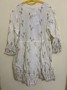 Short Off White Kurti