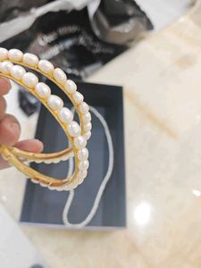 💯 Authentic Pearl Jewelry Set With Bangles