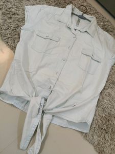 Brander Front Knot Shirt