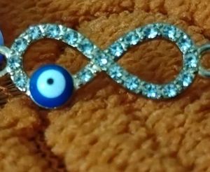 Blue &amp; White Beaded Bracelet