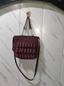 Maroon Handbag