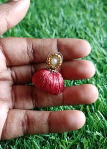 Handmade Two Silk Thread Jhumka