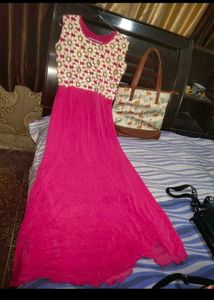 Pink Floral Dress and bag free