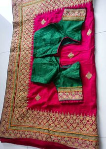 Beutiful Heavy Chanderi Silk Saree..💗💗