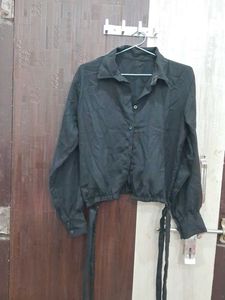 Chic Black Button-Down Top