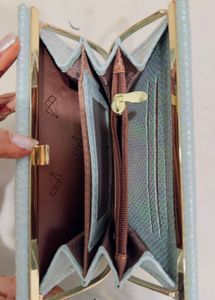 Pastel Blue Accordion Wallet