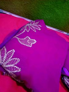 Ornate Magenta Saree Intricate Santara Pattern