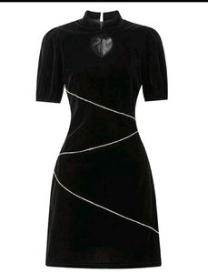 Black Korean Rhinestone Goth Dress Cosplay Anime