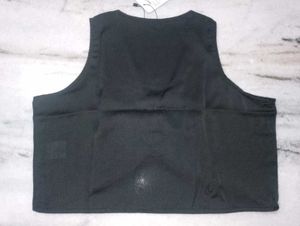 Black halter crop top