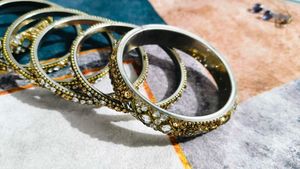 Set of Six Gold-tone Bangles