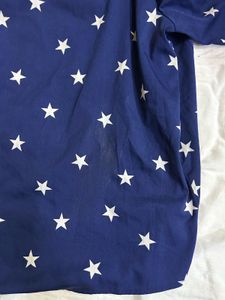Y2k Starry Blue Top