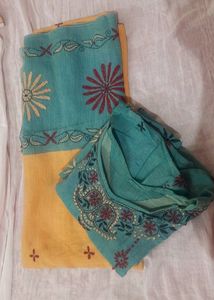 Kantha Work Kurta And Dupatta