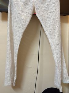 White Lace Beach Cover Up Pants