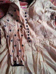 Today Offer!Beige Kurta Only One Time Used