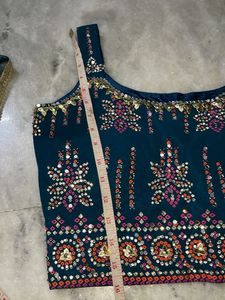 Teal Embellished Lehenga Choli Set