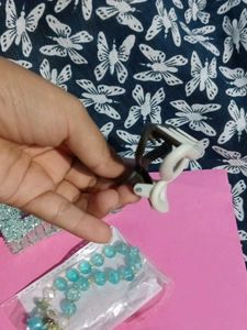 Sparkly Hair ClawClip+aesthetic Clecture+bracelet
