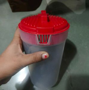 Red Top Plastic Pitcher