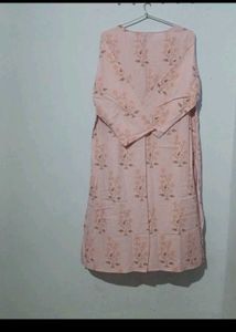 Floral Print Chikankari Tunic Dress