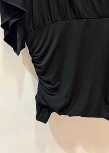 Chic Black V-Neck Top